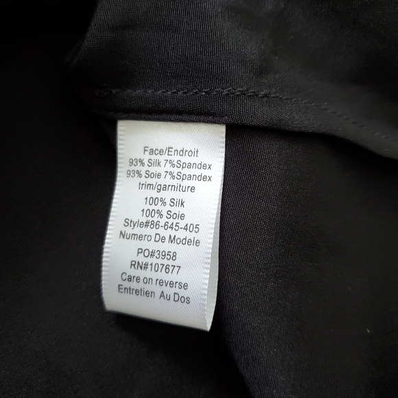 Alice + Olivia Black Silk Collar Dress szXS - Picture 11 of 16